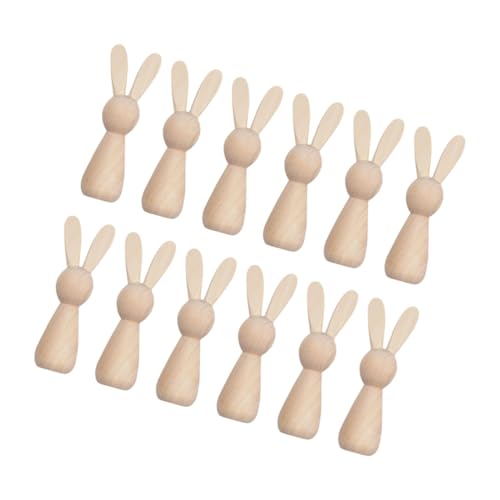 Garneck 12-teiliges Unlackiertes Holzhasen-bastelset Zum Bemalen Für Osterdekorationen Garneck 12-teiliges Unlackiertes Holzhasen-bastelset Zum Bemalen Für Osterdekorationen von Garneck