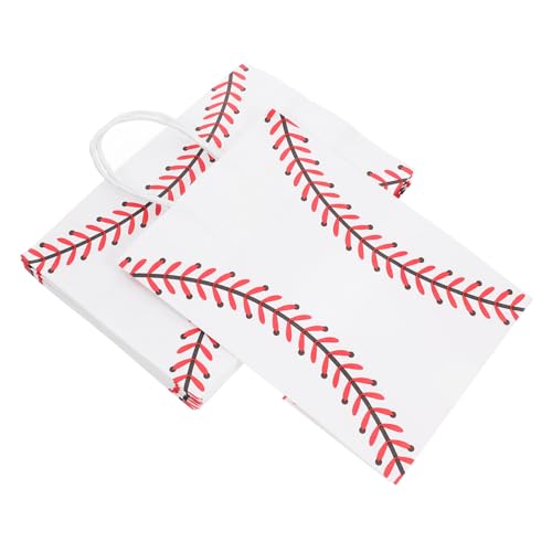 Garneck 12 Stück Party Geschenktüten Lebensmittel Aufbewahrungstaschen Fledermaus Baseball Leckerli Tüten Partytüten Baseball Süßigkeiten Tüten Sport Partytüten Party Leckerli von Garneck