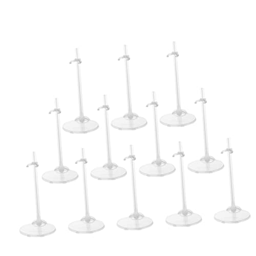 Garneck 12 Stück Puppenständer Stand Inhaber Puppen-Display-Basis klein Steht doll Accessories Puppenhalter Puppendisplay-Unterstützung Stützständer für Puppen Puppenregal Plastik von Garneck