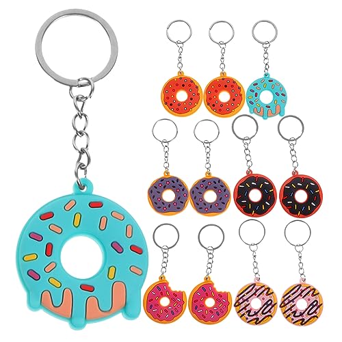 Garneck 12 Stück Süße Cartoon Donut Schlüsselanhänger aus Tragbare und Hängeanhänger für Taschen für Partys und Garneck 12 Stück Süße Cartoon Donut Schlüsselanhänger aus Tragbare und Hängeanhänger für Taschen für Partys und von Garneck