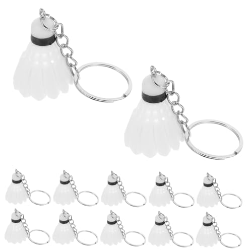 Garneck 12 Stück Teiliges Badminton Schlüsselanhänger Mini Federball Schlüsselringe aus PVC für Taschen Rucksäcke und Partys Süßes Sportdesign Praktische Schlüsselanhänger von Garneck