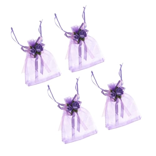 Garneck 12 Stück Teiliges Organza Geschenktüten mit Kordelzug Schmetterlingsknoten Design Wiederverwendbare Candy Pouches und Aufbewahrungsbeutel für Süßigkeiten Snacks und Geschenke bei von Garneck