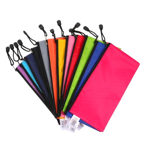 Garneck 12 Stück Wasserdichte Zipper Taschen Set – A6 Dokumenten- Und Stifttaschen Aus Robustem Oxford-Stoff Ideal Für Büroorganisation Kosmetik Und Reisebedarf Mit Praktischem von Garneck