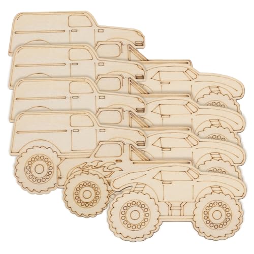 Garneck 12er Set Monster Truck Bastelset Aus Unbehandeltem Holz – Ideal Zum Bemalen Und Gestalten Für Kreative DIY-Projekte - Hochzeiten Geburtstagsfeiern Und Weihnachtsdekorationen Garneck 12er Set Monster Truck Bastelset Aus Unbehandeltem Holz – Ideal Zum Bemalen Und Gestalten Für Kreative DIY-Projekte - Hochzeiten Geburtstagsfeiern Und Weihnachtsdekorationen von Garneck