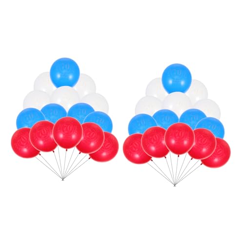 Garneck 150 Stk Britische Jubiläumsballons Blaues Dekor Union Jack Latexballons Ballon-ornamente Hochzeitsartikel 2022 Luftballons Großbritannien Weißes Dekor Gedenken Requisiten Emulsion von Garneck