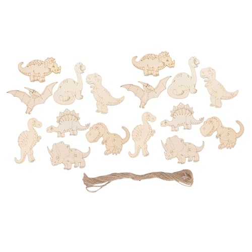 Garneck 16 Stück Teiliges Holz Dinosaurier zum Basteln Niedliche Cartoon Holzfiguren Stabile DIY Holzplättchen für Kreative Holzdekoration und Kunstprojekte Sicher und Langlebig Garneck 16 Stück Teiliges Holz Dinosaurier zum Basteln Niedliche Cartoon Holzfiguren Stabile DIY Holzplättchen für Kreative Holzdekoration und Kunstprojekte Sicher und Langlebig von Garneck