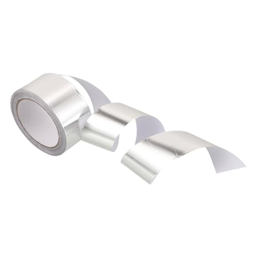 Garneck 1Rolle Aluminiumfolie Klebeband Selbstklebendes Dichtungsband für Trocknerentlüftung Hitzebeständiges Wasserfestes Aluminiumband für Rohrisolierung Dämmung von Garneck