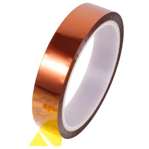 Garneck 1Rolle Hitzebeständiges Klebeband Polyimid Klebeband für Elektrische Isolierung DIY Projekte Hohe Temperaturbeständigkeit Starke Haftung ohne Rückstände von Garneck