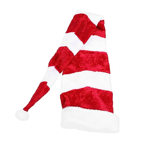 Garneck 1Stk Weihnachtsmütze weihnachtsdeko mütze mit wärmefunktion karnevals hut weihnachtskostüm hut Weihnachtsplüschmütze Dekor Hüte Weihnachtskostüme Erwachsener schmücken Partyhut rot von Garneck