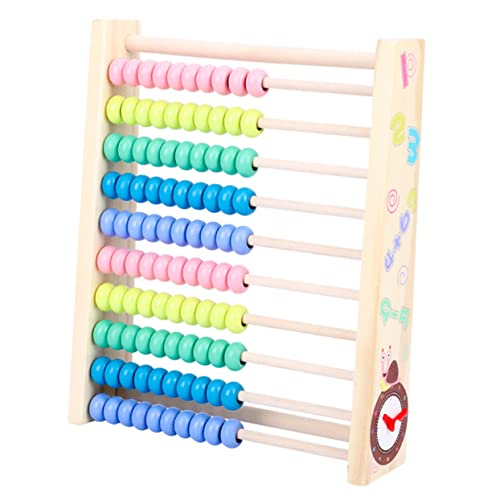 Garneck 1Stück Hölzerner Abakusrahmen für Multifunktionales Lernspielzeug mit Zeichenbrett Fördert Mathematik Kreativität Farben für Kleinkinder und Grundschule von Garneck