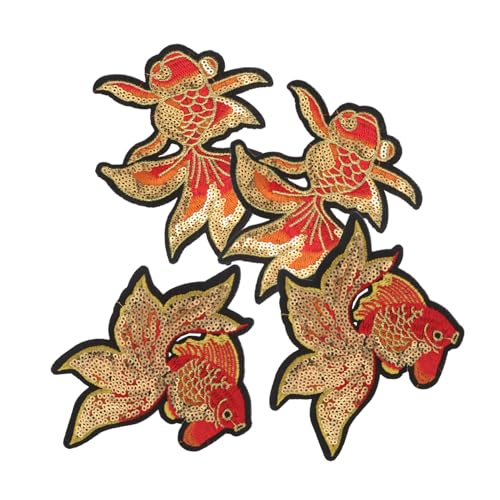 Garneck 2 Paare Koi Fisch Aufnäher mit Pailletten Patches Aufbügeln für Kleidung Diy Reparatur für Jeans Taschen und Rucksäcke Glücksbringer für Erwachsene Garneck 2 Paare Koi Fisch Aufnäher mit Pailletten Patches Aufbügeln für Kleidung Diy Reparatur für Jeans Taschen und Rucksäcke Glücksbringer für Erwachsene von Garneck
