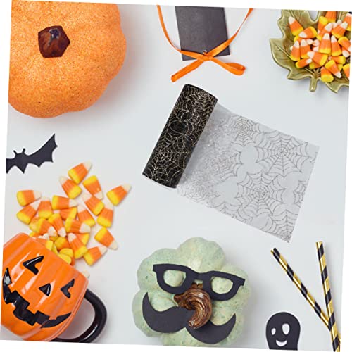 Garneck 2 Rollen Halloween Spinnennetz Tüllband Spinnenmuster Dekoband aus Leichtem Polyester für Geschenkverpackung Bastelarbeiten Partydeko und Festliche Halloween Dekoration Garneck 2 Rollen Halloween Spinnennetz Tüllband Spinnenmuster Dekoband aus Leichtem Polyester für Geschenkverpackung Bastelarbeiten Partydeko und Festliche Halloween Dekoration von Garneck