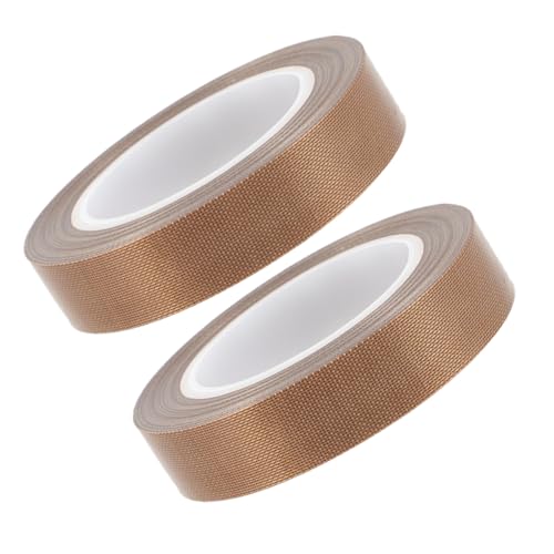 Garneck 2 Rollen Hitzebeständiges Ptfe Klebeband Isolierband für Vakuumiermaschinen Hochtemperaturbeständig für Verpackungen und Elektronik Langlebig und Einfach zu Reinigen von Garneck