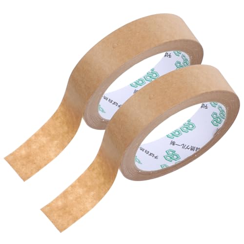 Garneck 2 Rollen Selbstklebendes Kraftpapier packband Beschreibbar Stark und Langlebig zum Verpacken Umzugskartons Versiegeln und Organisieren von Paketen von Garneck