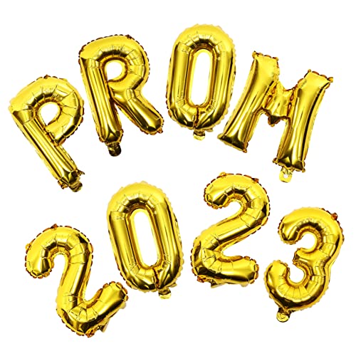 Garneck 2 Sätze 2023 dekorative Luftballons Gold Ballons zum Jahrgang 2023 Abschlussball Dekoration Aluminiumfolie Ballons für Abschlussparty Partyballons Abschlussfeier Dekorationen von Garneck