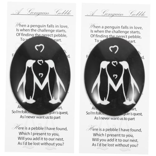 Garneck 2 Sätze Pinguin-token Pinguin-ornament Taschenpinguin-umarmung Pinguin-schmuck Pinguin-basteldekoration Taschenumarmung Tischdekoration Taschen-pinguin Glas Kunstwerk Papier von Garneck