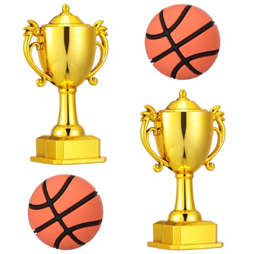 Garneck 2 Sets Basketball Cake Toppers: Small Balls Cupcake Decorations - Mini Trophies Topper - Basketball Theme Birthday Sports Party Supplies Garneck 2 Sets Basketball Cake Toppers: Small Balls Cupcake Decorations - Mini Trophies Topper - Basketball Theme Birthday Sports Party Supplies von Garneck