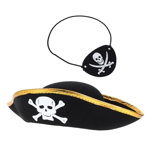 Garneck 2 Stück Augenmasken-Set Augenklappen Set halloween kostüm piraten kostüm Piraten Party Piratenhut-Set Piratendekorationen Piraten-Partyhut Kostümzubehör Halloween-Hüte Vlies Golden Garneck 2 Stück Augenmasken-Set Augenklappen Set halloween kostüm piraten kostüm Piraten Party Piratenhut-Set Piratendekorationen Piraten-Partyhut Kostümzubehör Halloween-Hüte Vlies Golden von Garneck