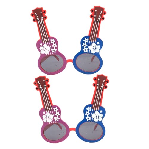 Garneck 2 Stück Elektrische Gitarren Partybrille Leichtes Kreatives Brillendesign Stilvoll und Robust für Musikfestivals Karneval und Tanzveranstaltungen Auffälliges Accessoire für von Garneck