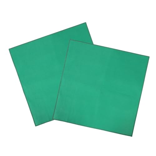 Garneck 2 Stück Geräuschdämpfende und rutschfeste Spielmatte für Pokerkarten und Brettspiele Dicke Quadratische Matte für Haushaltsnutzung Grün von Garneck