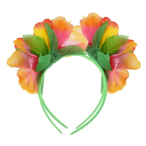 Garneck 2 Stück Hawaiian Blumen Haarbänder Farbenfrohe Kopfband für Damen für Strandpartys Geburtstagsfeiern und Aloha Themenveranstaltungen Langlebig und Bequem von Garneck