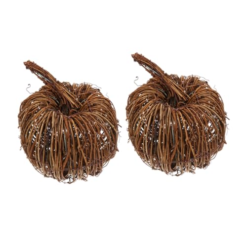Garneck 2 Stück Rattan Kürbis Dekoration Handgefertigt Natürlicher Weidenkorb Halloween Tischdeko Herbstliche Festtags Ornamente Platzsparend für Wohnzimmer und Essbereich Garneck 2 Stück Rattan Kürbis Dekoration Handgefertigt Natürlicher Weidenkorb Halloween Tischdeko Herbstliche Festtags Ornamente Platzsparend für Wohnzimmer und Essbereich von Garneck