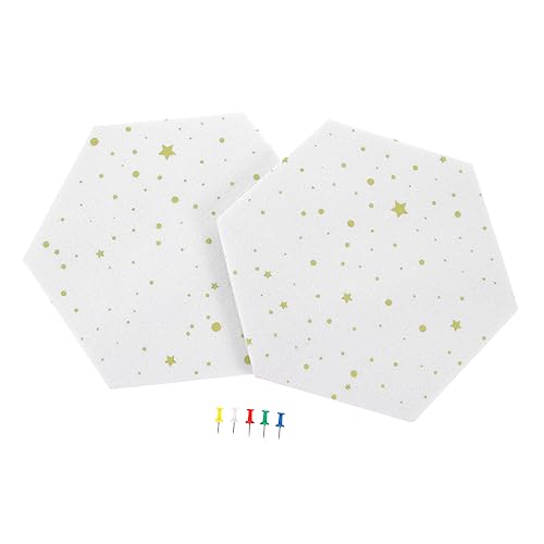 Garneck 2 Stück Sechseckige Filz Wandtafeln Selbstklebende Wanddekoration für Notizen Fotos Erinnerungen für Küche Büro Kinderzimmer Premium Filzmaterial Installieren von Garneck