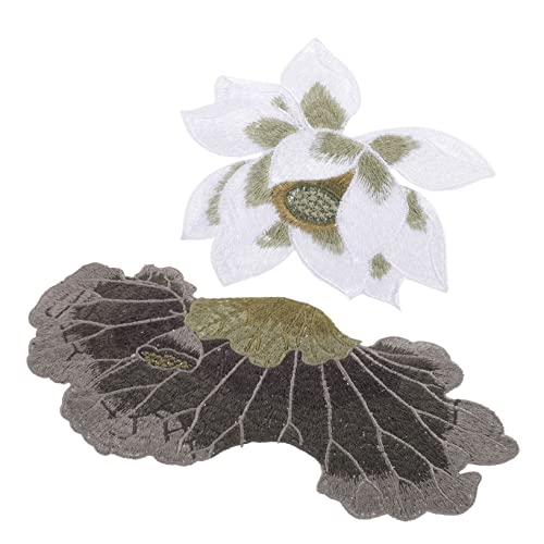 Garneck 2 Stück Teiliges Blumen Patches Aufbügel Patches Dekoration für Kleidung DIY Bastelprojekte Vielseitig Einsetzbar für Taschen Jacken und von Garneck