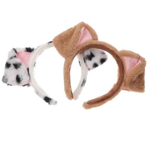 Garneck 2 Stück Teiliges Haarreifen mit Dalmatiner und Design Cartoon Tier Stirnbänder für Kostüm Party Halloween Cosplay und Alltag Bequem und Kreativ für Mädchen und Jungen von Garneck