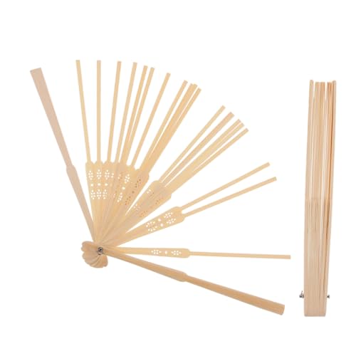 Garneck 2 Stück Unlackierter Fächerrahmen aus Holz Faltbar Handgehalten Japanischer Stil Vielseitig für DIY Fächer Traditionelle Ästhetik Leicht und Kompakt für Festivals und von Garneck