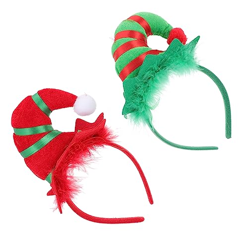 Garneck 2 Stück Weihnachtsstirnband Fell Weihnachtsmützen Mütze Rot Und Grün Streifen Weihnachtselfen Stirnbänder Weihnachtsmütze Haarband Lustige Partyhüte Elfen Kostüm Unisex Klassische Garneck 2 Stück Weihnachtsstirnband Fell Weihnachtsmützen Mütze Rot Und Grün Streifen Weihnachtselfen Stirnbänder Weihnachtsmütze Haarband Lustige Partyhüte Elfen Kostüm Unisex Klassische von Garneck