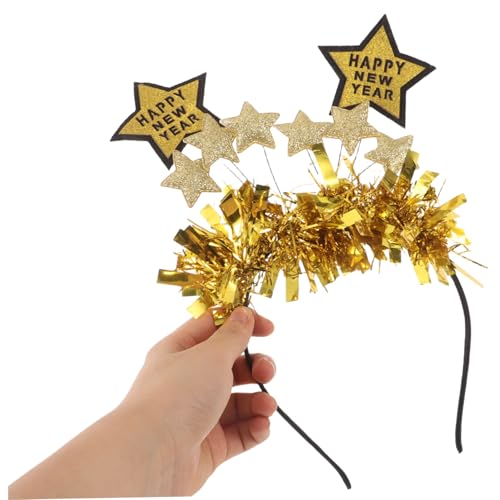 Garneck 2 Stück Year Theme Stern Haarreif Glitter Stern Bopper Stirnband Leichtes Party Accessoire für Festliche Feiern und Vielseitige Anlässe von Garneck