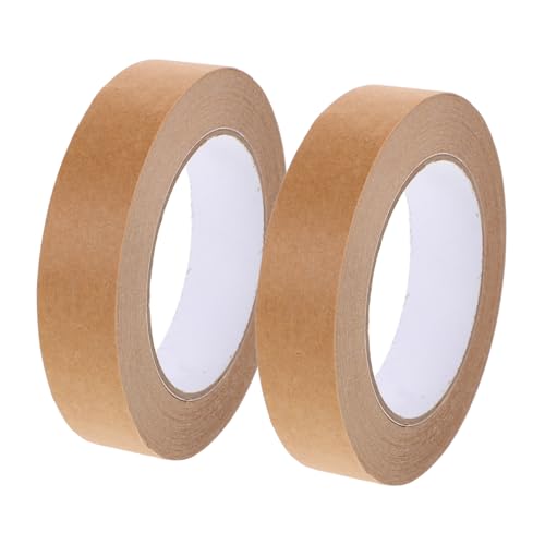Garneck 2 Stücke Klebeband Braunes Papierband Abdeckband Sich Bewegendes Band Braunes Packband Packpapier Kleben Rahmenband Packband Aus Papier Brown Kraftpapier von Garneck