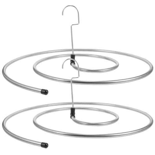 Garneck 2 x drehbare und platzsparende Wäscheständer aus Edelstahl, spiralförmig, zum Trocknen von Decken und Decken Garneck 2 x drehbare und platzsparende Wäscheständer aus Edelstahl, spiralförmig, zum Trocknen von Decken und Decken von Garneck