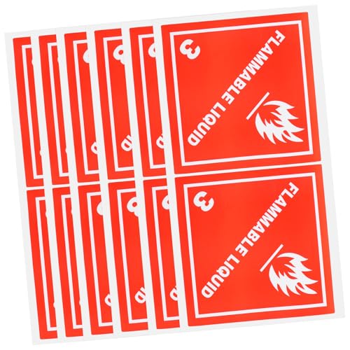 Garneck 20 Stück Flammbares Flüssigkeit Warnaufkleber Selbstklebende Etiketten für Versand und Gefahrguttransport Hochsichtbare Warnsignale für Fabriken und Garneck 20 Stück Flammbares Flüssigkeit Warnaufkleber Selbstklebende Etiketten für Versand und Gefahrguttransport Hochsichtbare Warnsignale für Fabriken und von Garneck