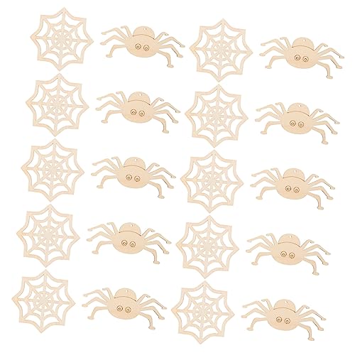 Garneck 20 Stück Halloween Holzscheiben DIY Holzdeko zum Bemalen Unvollendete Holzausschnitte mit Spinnennetz und Kürbis für Basteln Kreative Halloween Dekoration Garneck 20 Stück Halloween Holzscheiben DIY Holzdeko zum Bemalen Unvollendete Holzausschnitte mit Spinnennetz und Kürbis für Basteln Kreative Halloween Dekoration von Garneck