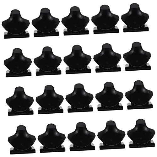 Garneck 20 Stück Kleine Halsketten Display Modelle Puppenständer Kleine Halsketten Modelle Mädchen Puppenhalsketten Babypuppen Zubehör Mini Mannequin Modell Mini Halskettenhalter von Garneck