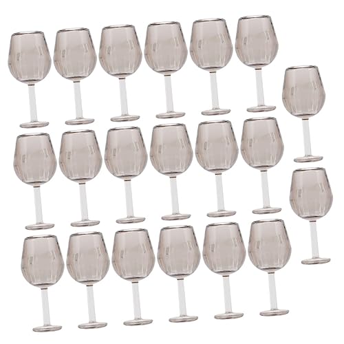 Garneck 20 Stück Mini -Bar -Brille Miniatur Puppe Brille Mikro-Landschaftsbrille Mini-Cocktailbecher Mini-Brille Mikro Kelch Puppenhaus Kelch Mini- - Plastik von Garneck