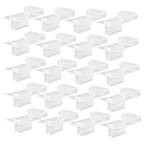 Garneck 20 Stück Preisschild Anzeigeetikett Warenhalter für den Einzelhandel Supermarkt-Etikettenhalter Clip-On-Halter Regaletikettenhalter für den Einzelhandel PVC Transparent von Garneck