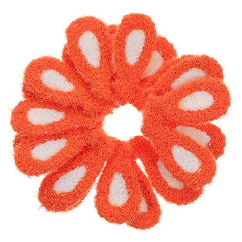 Garneck 20 Stück Teiliges DIY Hasenohren Bastelset Flauschige Kompakte Kaninchenohren Haarschmuck zum Selbermachen Kreative Haarclip Deko für Bastelfreunde Orange von Garneck