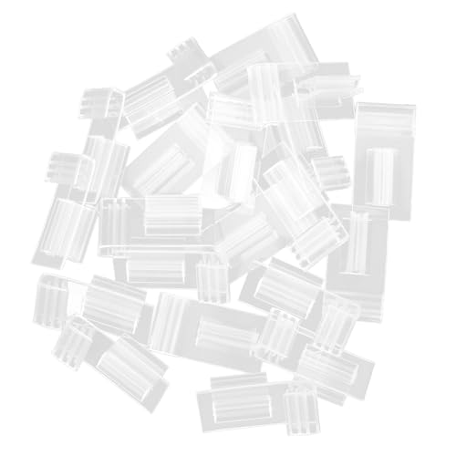 Garneck 20 Stück Wiederverwendbare Kunststoff Regal Etikettenhalter Clips für Preisschilder Transparent für Supermärkte Einzelhandel und Geschäfte von Garneck