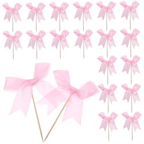 Garneck 20 Stücke Bowknot Kuchen Topper Band Bogen Kuchen Dekorationen Dekorative Cupcake Picks Für Geburtstag Hochzeit Braut Dusche Dessert Picks von Garneck