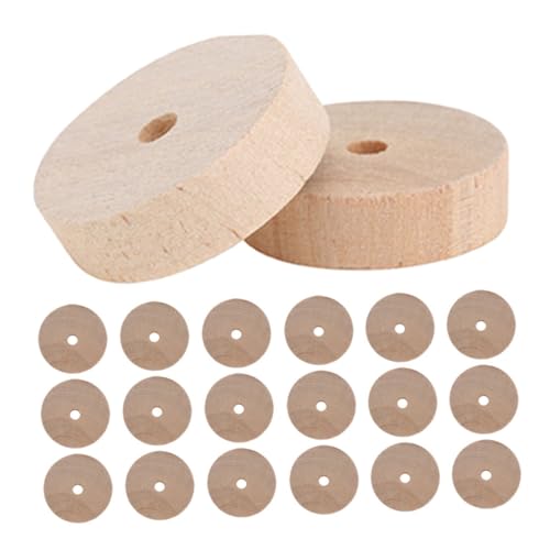 Garneck 20Stücke Holzräder für DIY Projekte Unlackierte Holzräder Bastelzubehör für Modelle Kreative Handwerksarbeiten für Hobbyisten von Garneck