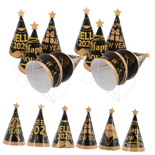 Garneck 24 Stück Glitzer Party Requisiten Für Große Geburtstage Firmenjahre Papier Requisiten Fotohüte Countdown Zubehör Silvester Anlässe Neue Gastgeschenke Events Feiern von Garneck