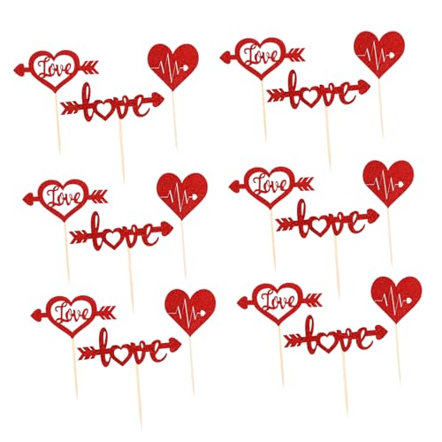 Garneck 24 Stück Liebe Cupcake Toppers Kreative Valentinstag Tortendekorationen für Kuchen Dessert und Feiern Romantisches Design für Unvergessliche Garneck 24 Stück Liebe Cupcake Toppers Kreative Valentinstag Tortendekorationen für Kuchen Dessert und Feiern Romantisches Design für Unvergessliche von Garneck