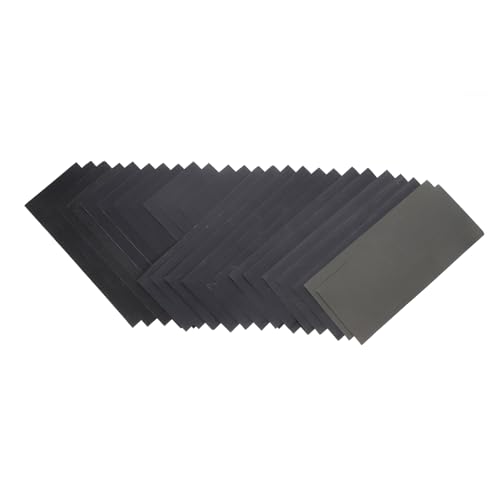 Garneck 24 Stück Wasserschleifpapier Schleifpapier für Autolack Decoupage-Papier für Möbel Exzenterschleiferscheiben Schleifpapierscheiben Micromesh-Schleifpads da Sandpapier Grau von Garneck