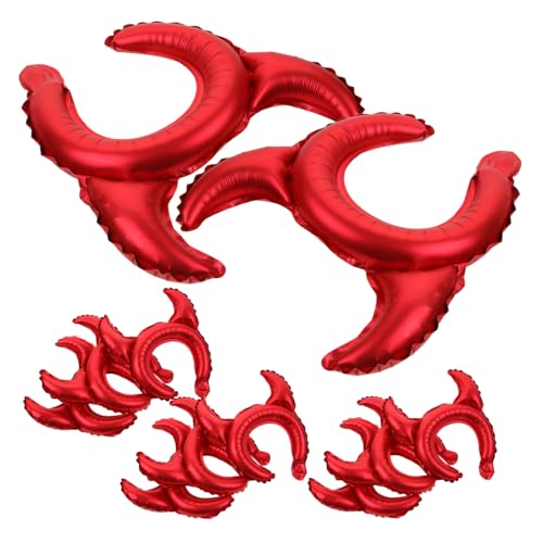 Garneck 25 Stück Teiliges Halloween Ballon Kreative Aluminiumfolie Luftballons Teufelshorn Haarreif Deko für Party Cosplay Indoor Outdoor Festliche Atmosphäre von Garneck