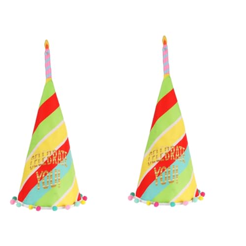 Garneck 2St Geburtstagsparty-Hut partyhüte kinder farbkappen Stoffhut für die Geburtstagsfeier Partyhut für Kinder bilden schmücken alles zum Geburtstag Requisiten von Garneck