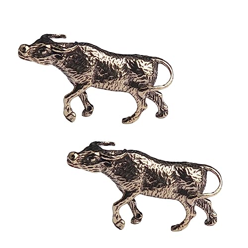 Garneck Messing Buffalo Schlüsselanhänger Lanyard Kette Schlüsselanhänger Auto Schlüsselanhänger Einzigartige Home Desktop von Garneck