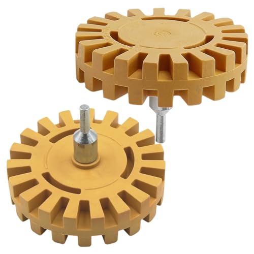 Garneck 2Stücke Radierrad für Klebstoffentfernung und Farbentfernung Effektive Lösung für Auto und Hausreparaturen Kompatibel mit Pneumatischen Werkzeugen von Garneck